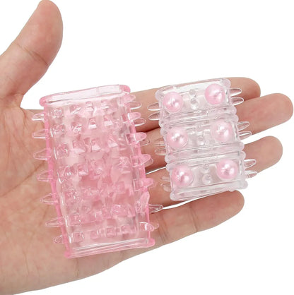 Set of 4 Reusable Silicone Penis Sleeves and Cock Extenders - Assorted Colors