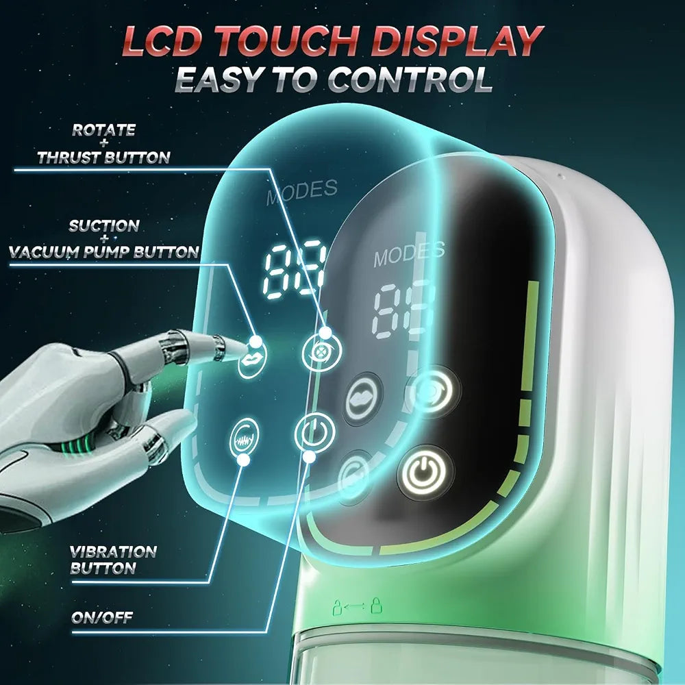Jodiyece Automatic Rotating and Thrusting Male Masturbator with App Control and Vacuum Suction