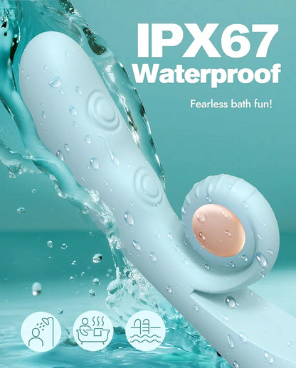 Dual-Action Rabbit Vibrator with 8 Flapping Modes and 8 G-Spot Stimulation Settings for Couples