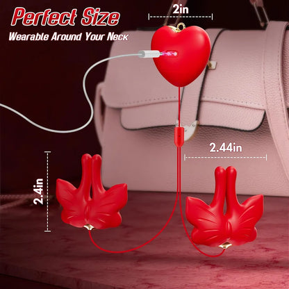 9-Mode Wearable Vibrating Nipple and Clitoral Stimulator for Couples