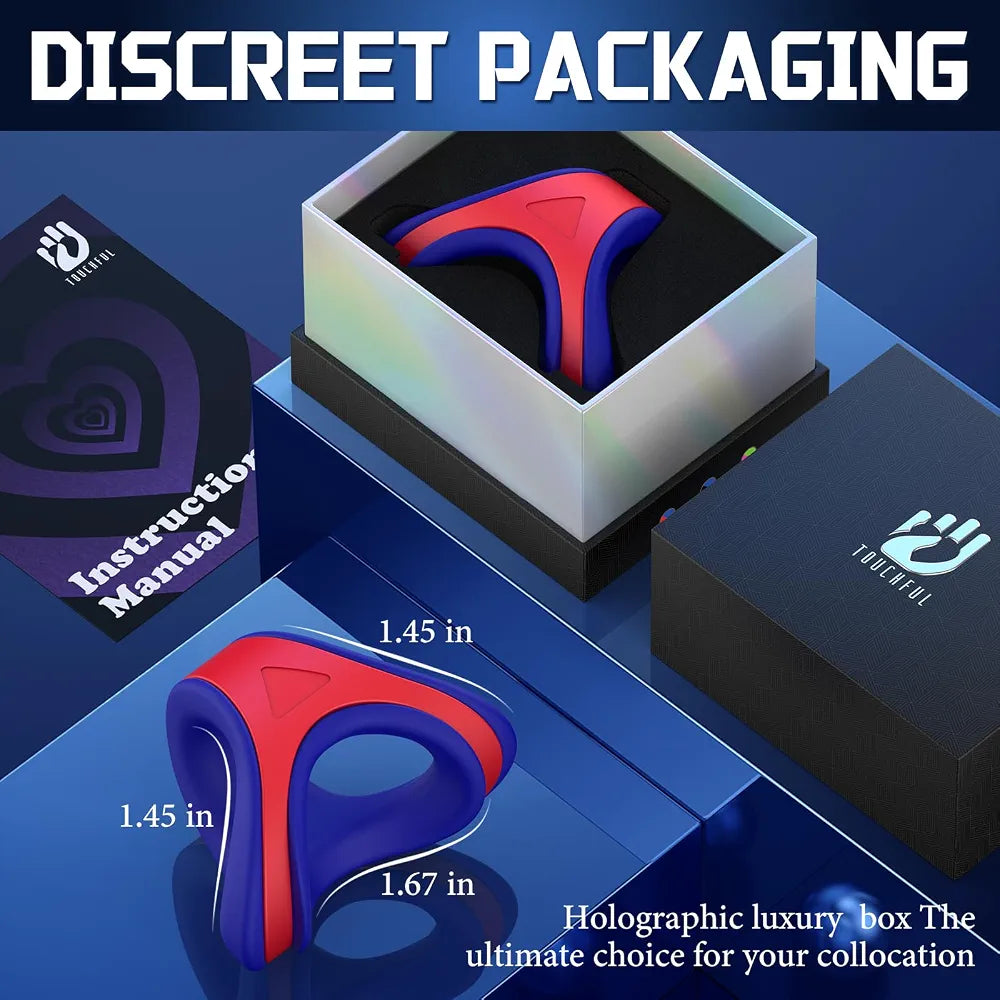 Adjustable Silicone Dual-Ring Cock Ring Set for Enhanced Performance and Stamina