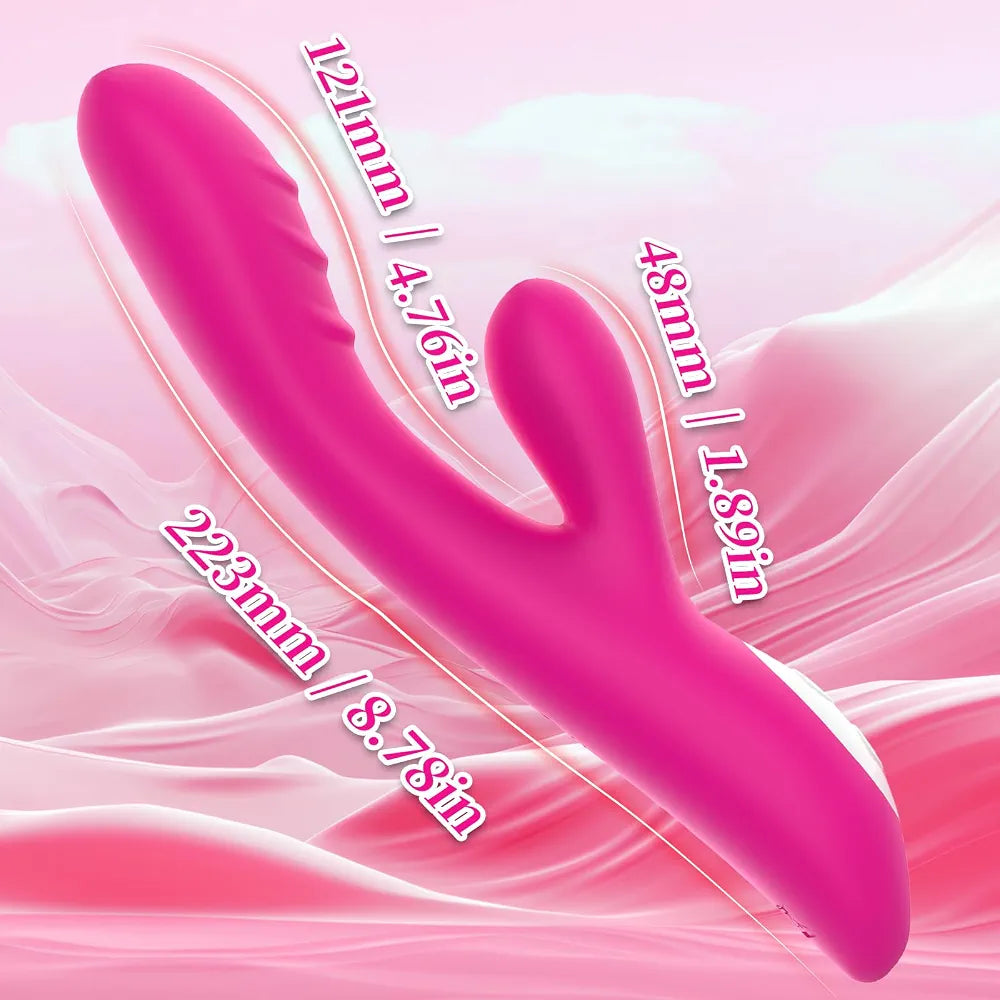 Dual-Motor Heated Wand Massager with 9 Vibration Modes for Targeted Clitoral and G-Spot Stimulation