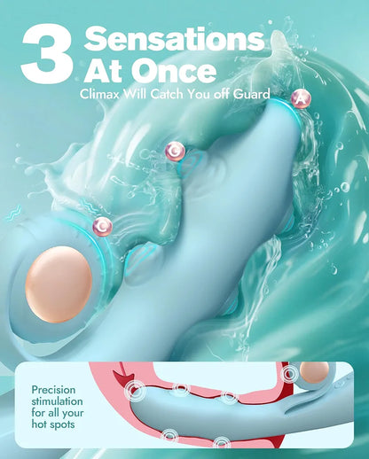 Dual-Action Rabbit Vibrator with 8 Flapping Modes and 8 G-Spot Stimulation Settings for Couples