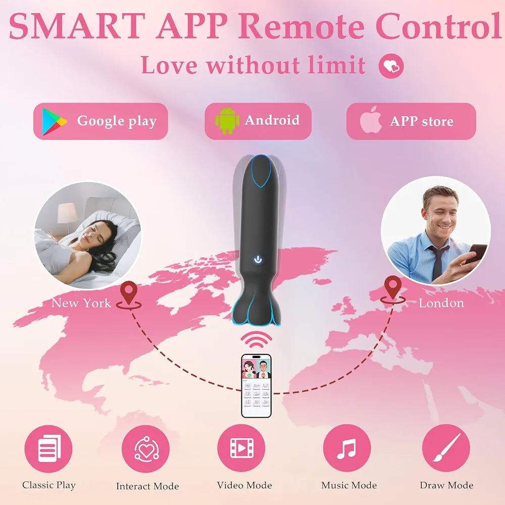 Discreet App-Controlled Mini Bullet Vibrator - 9 Modes, Lipstick-Style G-Spot & Clitoral Stimulator for Women & Couples