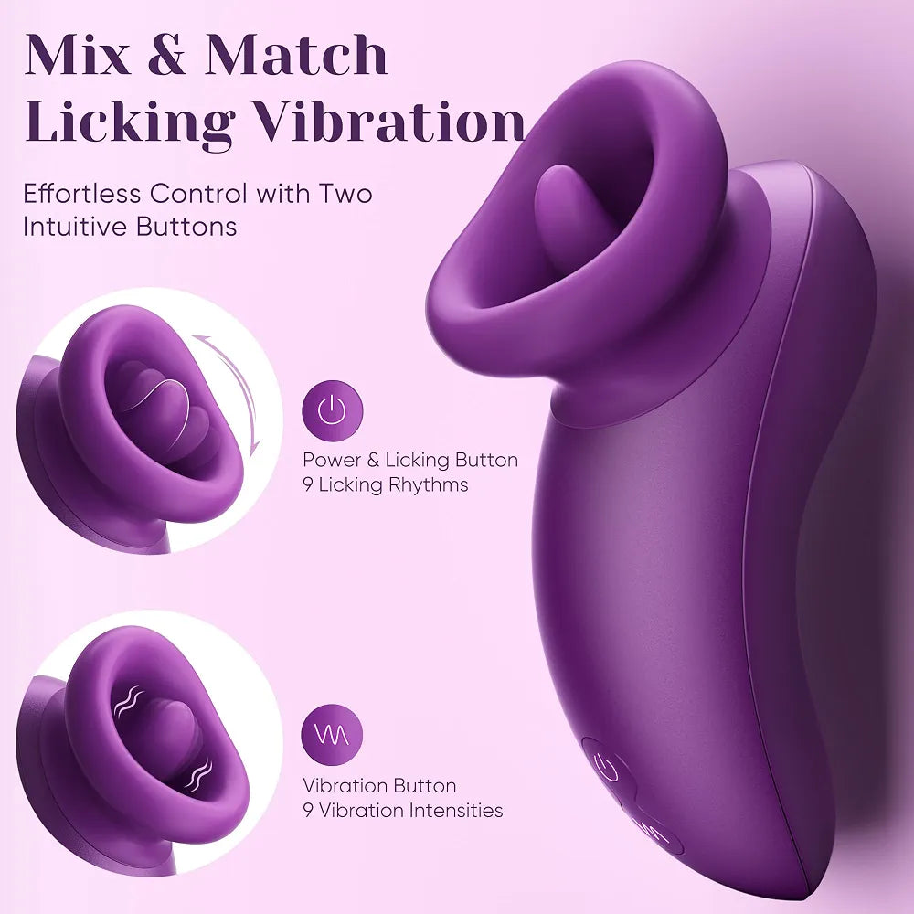 Premium Waterproof Oral Stimulation Device with Pulsating Licking Technology