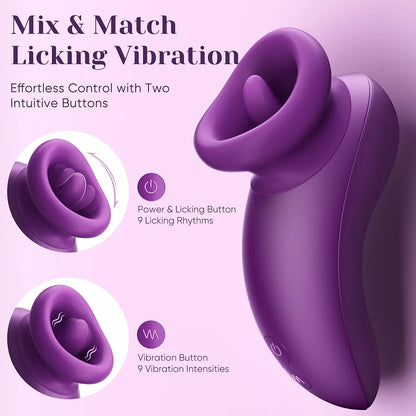 Premium Waterproof Oral Stimulation Device with Pulsating Licking Technology