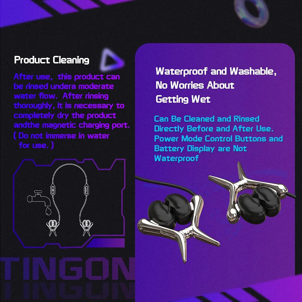 App-Controlled Vibrating Nipple and Sensitivity Clamps with 12 Modes