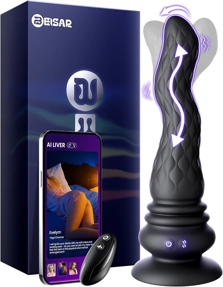 Beisar 3-in-1 Remote Controlled Prostate and P-Spot Massager with 9 Vibration Modes