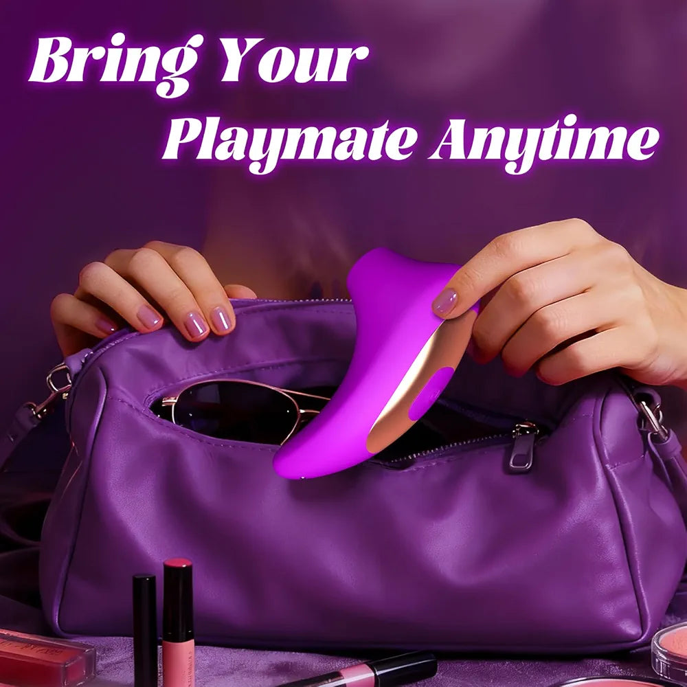 Purple Clitoral Suction and Vibration Stimulator with 10 Modes for Couples