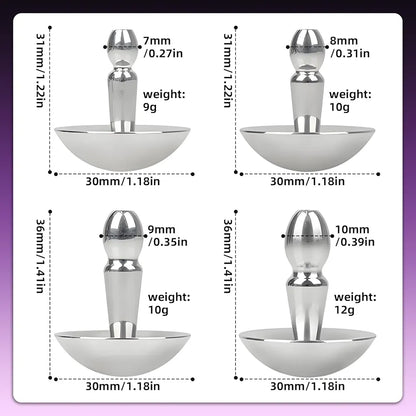 Stainless Steel Hollow Urethral Sounding Plug for Male Stimulation