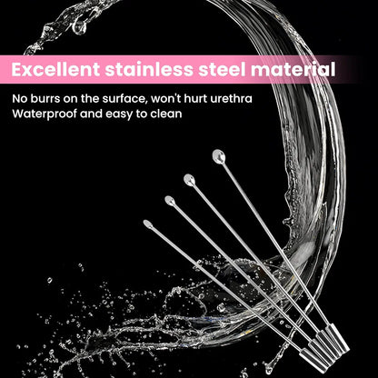 Beauty7 4-Piece Stainless Steel Beaded Urethral Sound Dilator Set for Beginners