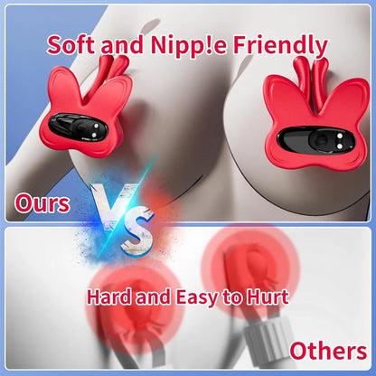 9-Mode Magnetic Vibrating Nipple Clamps for Couples