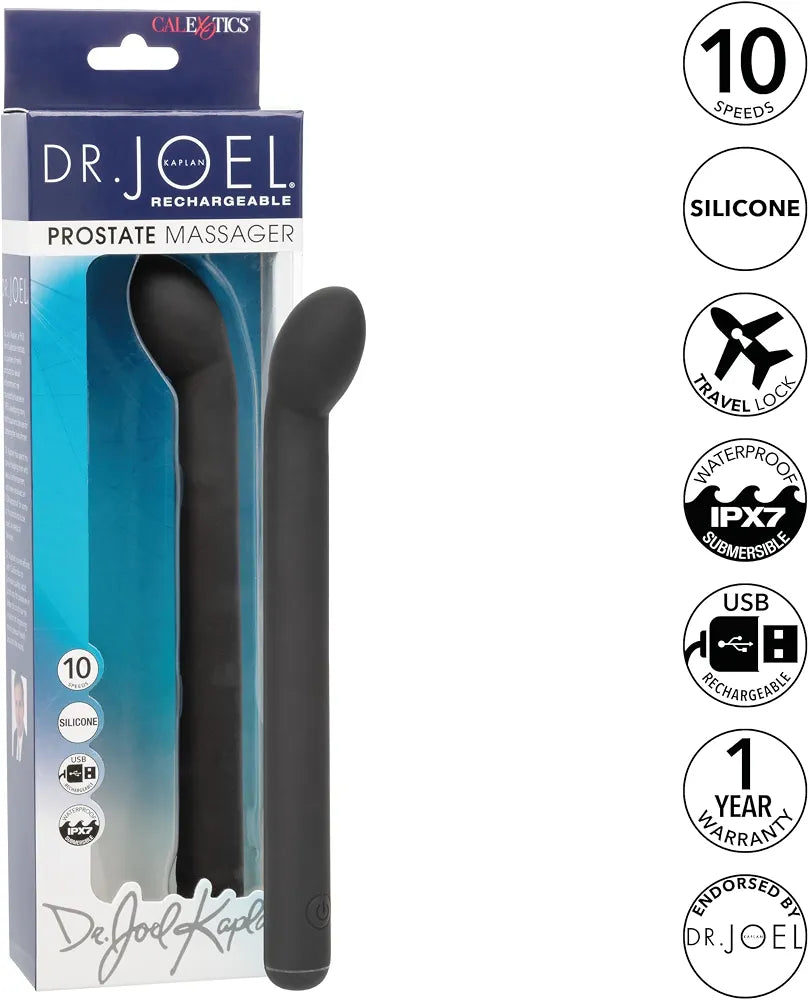 Dr. Joel Kaplan Rechargeable Prostate Massager - Ergonomic Anal Stimulator for Men