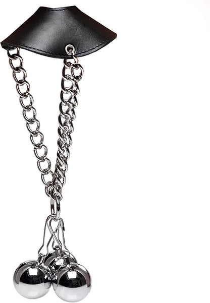 Premium Spiked Leather Ball Stretcher for Enhanced Sensation