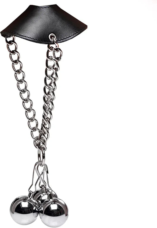 Premium Spiked Leather Ball Stretcher for Enhanced Sensation