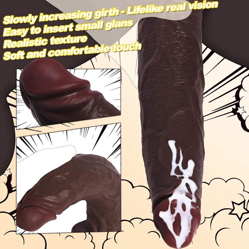 Realistic Silicone Suction Cup Dildo 3-Pack: Lifelike Soft Texture for Beginners and Advanced Users