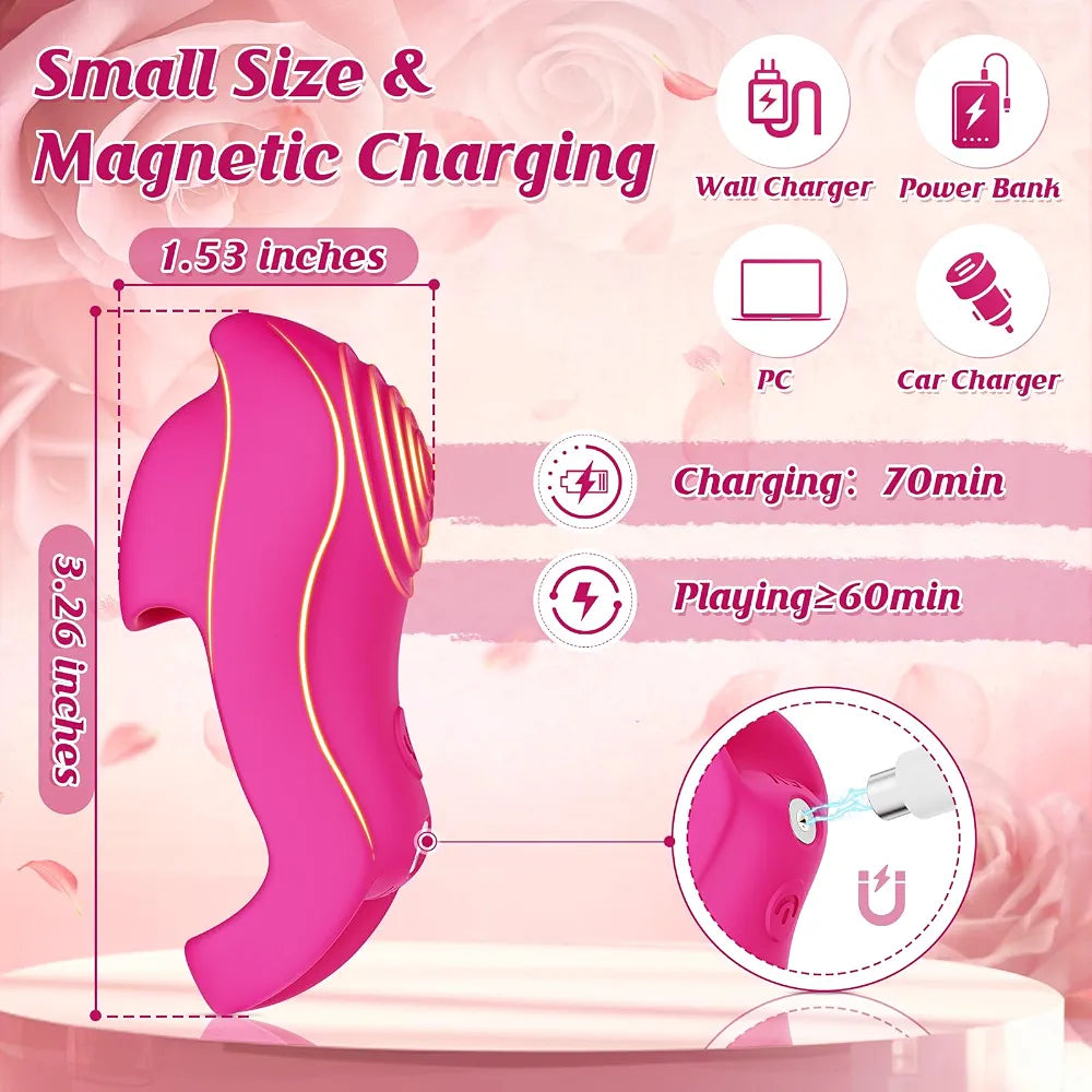 Premium Waterproof Mini Finger Vibrator with App-Controlled Stimulation for Couples
