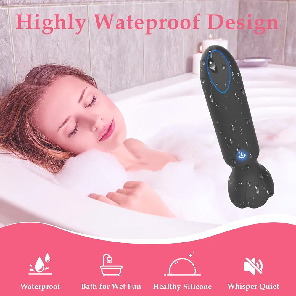 Discreet App-Controlled Mini Bullet Vibrator - 9 Modes, Lipstick-Style G-Spot & Clitoral Stimulator for Women & Couples