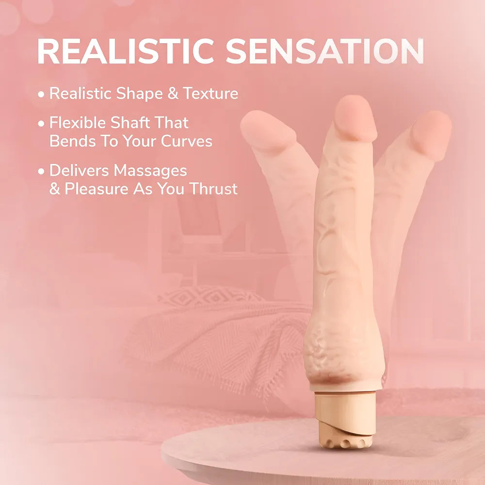 Eden 8.5-Inch Realistic Veined Vibrating Dildo with Flexible Base and Multi-Speed Stimulation