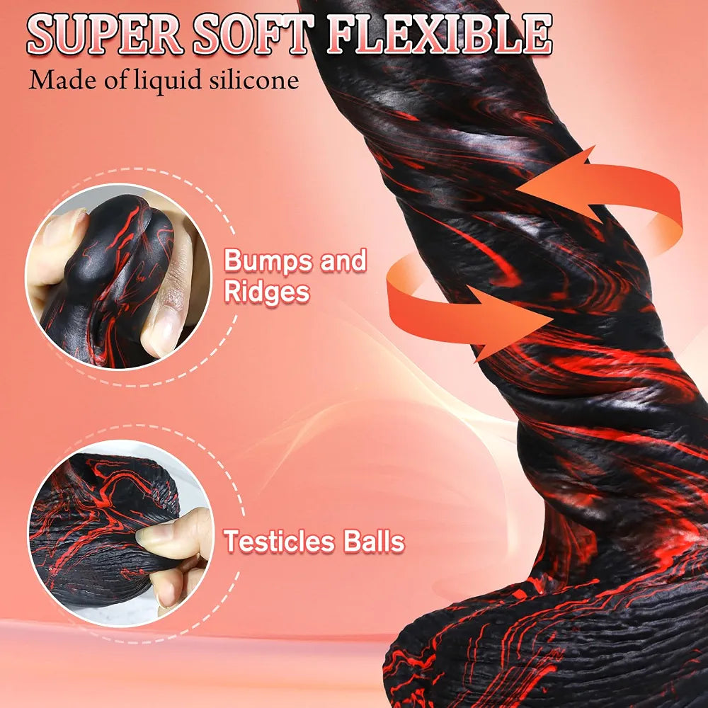 10-Inch Realistic Thrusting and Vibrating Dildo with G-Spot Stimulation for Women and Couples