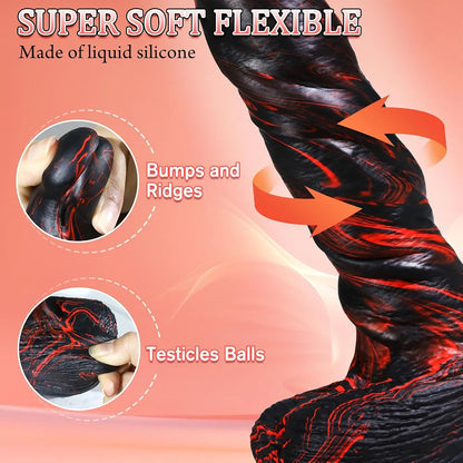10-Inch Realistic Thrusting and Vibrating Dildo with G-Spot Stimulation for Women and Couples