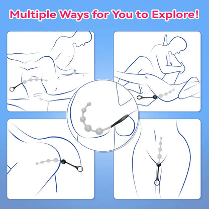 14.5-Inch Remote-Controlled Vibrating Anal Plug and Prostate Massager with 9 Modes