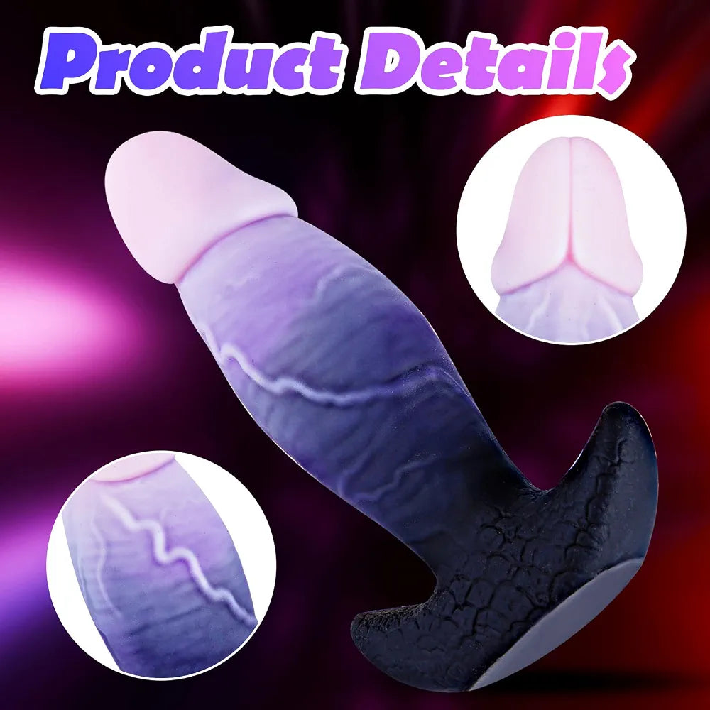 Silicone Fantasy Monster Anal Training Kit: 3-Piece Realistic Plug and Bead Set for Beginners and Advanced Users