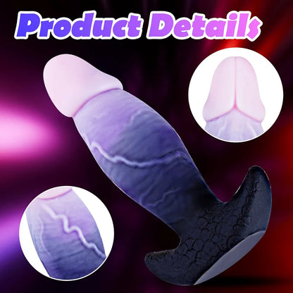 Silicone Fantasy Monster Anal Training Kit: 3-Piece Realistic Plug and Bead Set for Beginners and Advanced Users