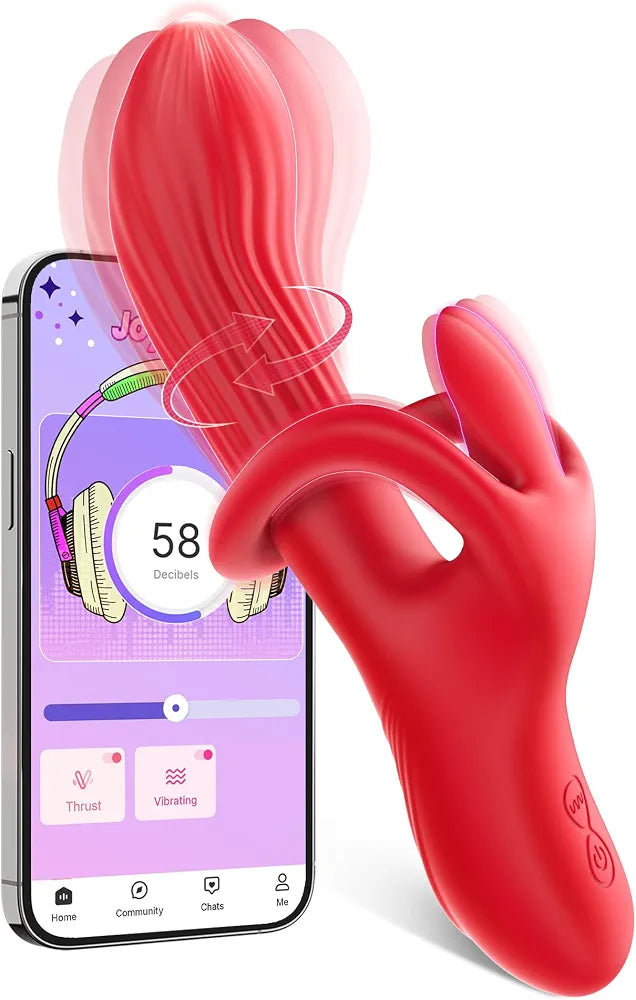 Toendi Rabbit G-Spot Vibrator with 9 Thrusting and 9 Vibration Modes for Clitoral Stimulation