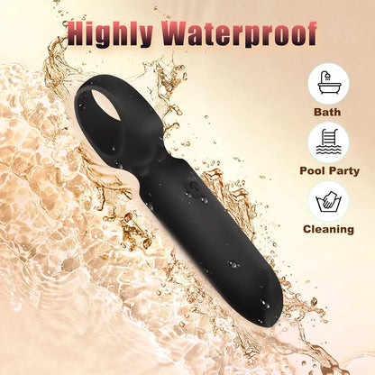 LUKIKI Discreet Lipstick-Style Mini Bullet Vibrator with 10 Vibration Modes for Targeted Clitoral Stimulation