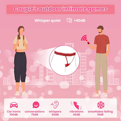Wearable Remote Control Butterfly Vibrator for Women & Couples - Rose Clitoral Stimulator