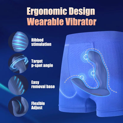 Remote-Controlled Prostate Massager and Anal Vibrator with Rotating and Pulsating Functions