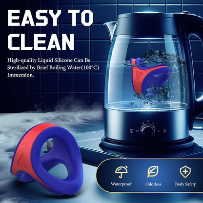 Adjustable Silicone Dual-Ring Cock Ring Set for Enhanced Performance and Stamina