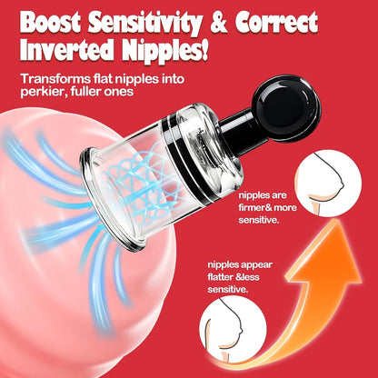8-Piece Silicone Suction Pump Set for Nipple and Clitoral Stimulation