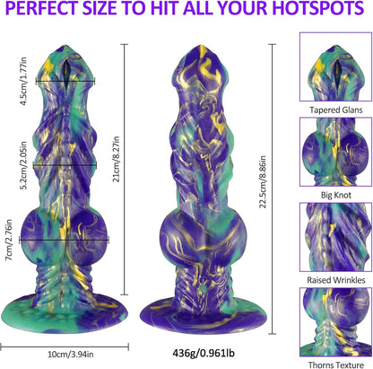 Remote-Controlled Realistic Fantasy Thrusting Vibrator with Suction Base