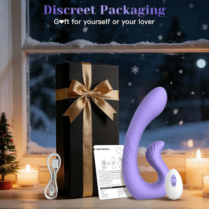 Dual-Motor Rabbit G-Spot Vibrator with Remote Control and 10 Vibration Modes