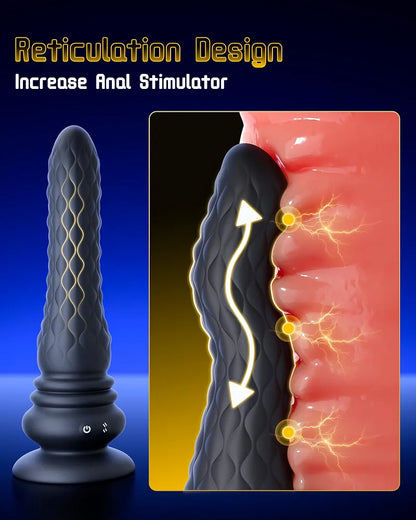 Beisar 3-in-1 Remote Controlled Prostate and P-Spot Massager with 9 Vibration Modes