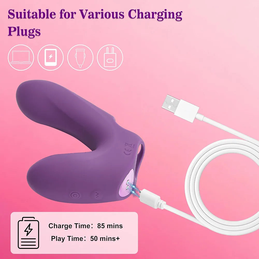Discreet Finger-Wearable Clitoral Stimulator with 10 Vibration Patterns