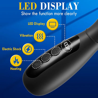 Advanced Multi-Mode Prostate Massager with Heating, Vibration, and Electric Stimulation