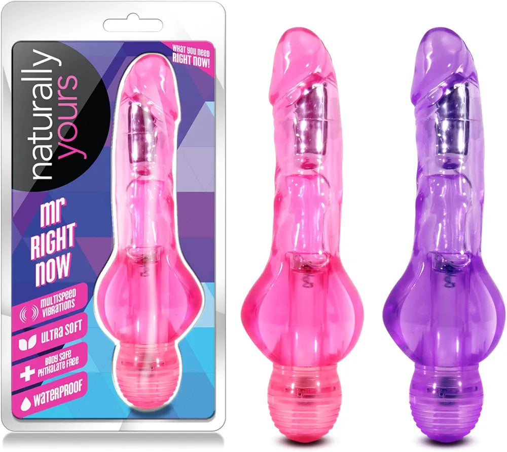 Mr. Right Now 6.5-Inch Realistic Multi-Speed Waterproof Vibrating Dildo