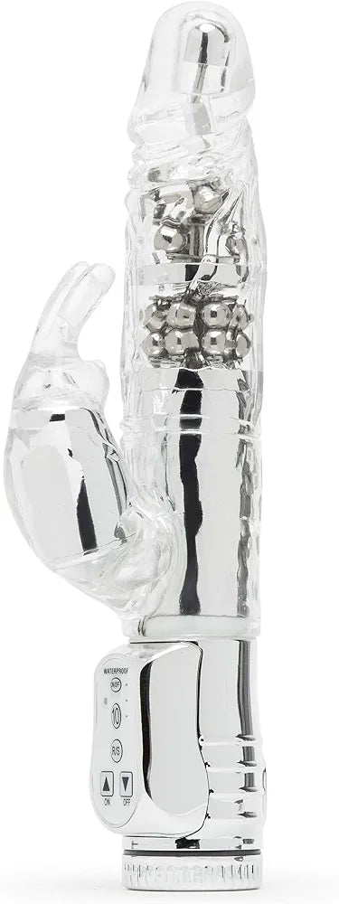 Jessica Rabbit Dual-Stimulation Girthy Vibrator with Rotating Beads, 7 Patterns & 3 Speeds