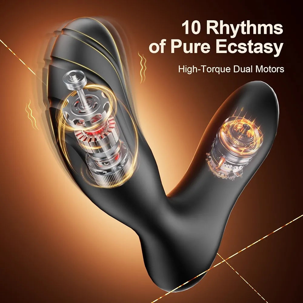 Premium Rechargeable Remote-Controlled Prostate Massager with 10 Vibration Modes