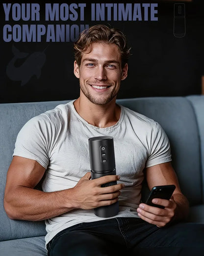 Uoffile AI-Sync Male Masturbator with 3 Sleeves, 10 Sucking & 10 Vibration Modes, App-Controlled Adult Stroker