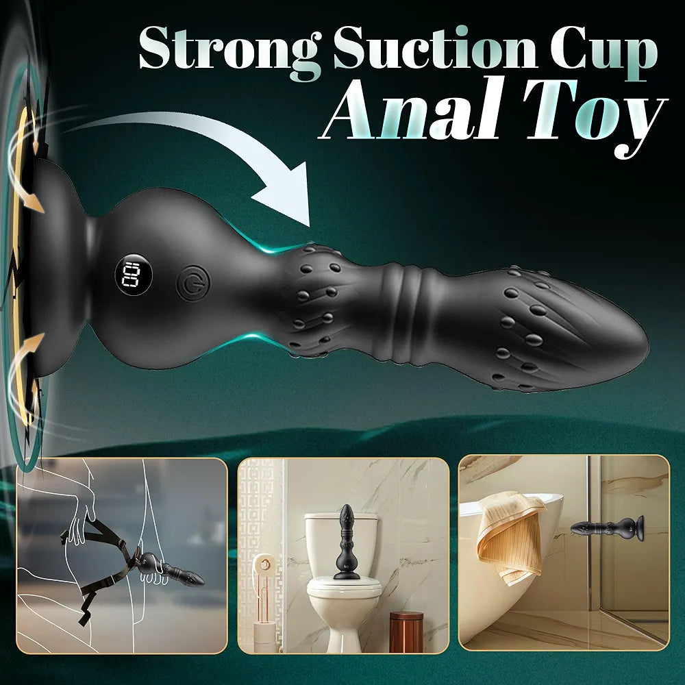 Remote-Controlled Prostate Massager with 10 Vibration and Thrusting Modes