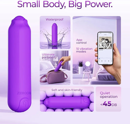 Rose Bullet Vibrator: 10-Mode Rechargeable Waterproof Silicone Vibe with App Control for Clitoral & G-Spot Stimulation