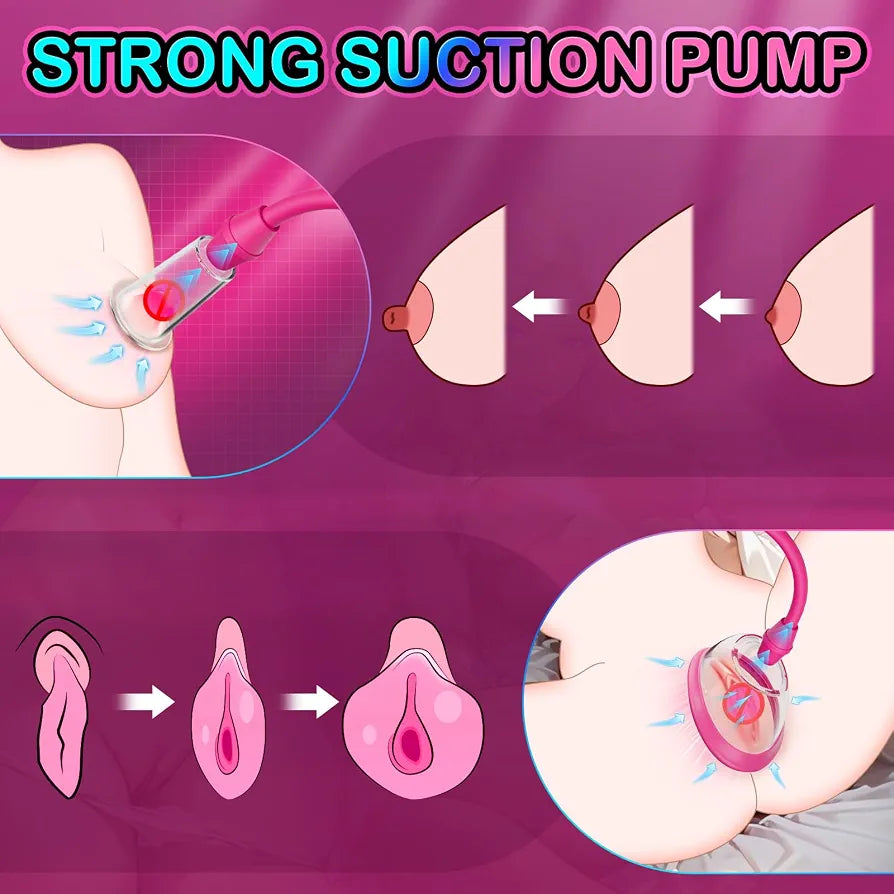 Premium Multi-Function Suction Stimulator Set with Discreet Storage Pouch