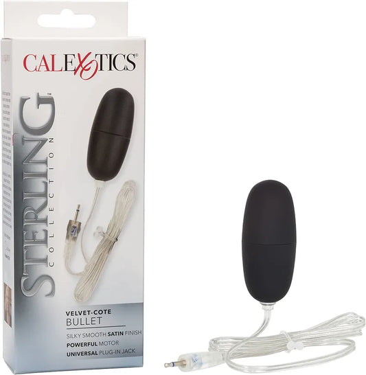 CalExotics Sterling Collection Velvet Bullet Vibrator - 2.2-Inch Discreet Personal Massager, Black
