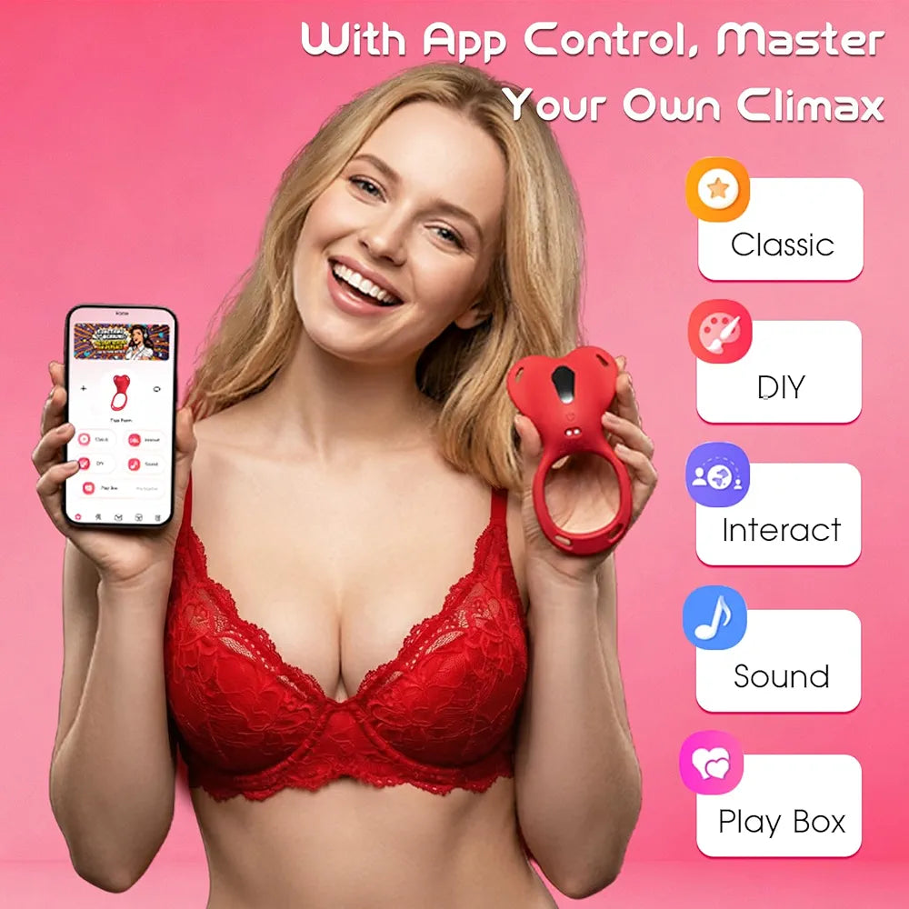 Heart-Shaped Remote-Controlled Wearable Panty Vibrator for Couples