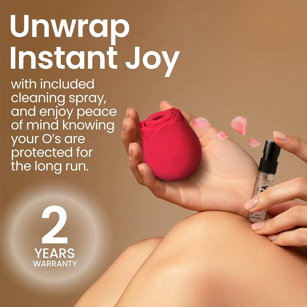 Rose-Shaped Clitoral Suction Vibrator with Multi-Mode Stimulation