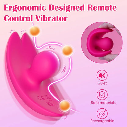 CumTide Remote-Controlled Wearable Panty Vibrator with 10 Modes for G-Spot and Clitoral Stimulation